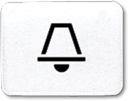 Окошко с символом для "KO-клавиш"; символ "звонок" , белое