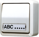 Выключатель 10 AX 250 V ~ для накладного монтажа, с полем для надписи; белый