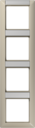 Рамка 4-кратная с полем для надписи для горизонтальной и вертикальной установки; слоновая кость