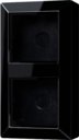 Коробка двойная AS500 для наружного монтажа (универсальная, рамка, черная)