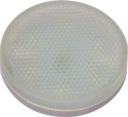 Лампа светодиодная (LED) «таблетка» d74мм GX53 100° 6Вт 220-230В матовая тепло-белая желтая 3000К