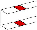 Накладка на стык профиля - самоклеющаяся - для односекционных кабель-каналов DLP - белый