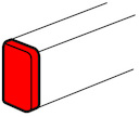 Заглушка торцевая - для односекционных кабель-каналов DLP 35х105 - белый