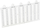 Листы с этикетками для клеммных блоков Viking 3 - горизонтальный формат - шаг 5 мм - цифры от 1 до 5