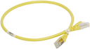 Патч-корд S/FTP категория 6а PVC 0.5м желтый