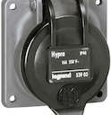 Hypra Пластик Розетка встраиваемая IP44 2К+З бытовая 250В 16А