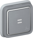 Кнопка Н.О.+Н.З. одноклавишный, без подсветки, цвет - серый