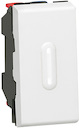 Переключатель на 2 направления Mosaic (10 А, подсветка, 1 модуль, под рамку, с/у, белый)