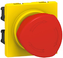 Кнопка аварийной остановки одноклавишный, без подсветки, цвет - белый