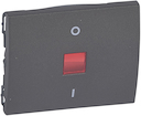 Клавиша "I/O" с линзой одноклавишный, с подсветкой, с индикацией, цвет - бронза темная