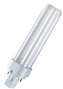 Лампа люминесцентная компактная Dulux D 18W/830 тепл. белый G24d-2