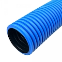 Труба гофрированная двустенная ПЭ гибкая тип 750 (SN24) б/з синяя д63 (100м/уп) Промрукав