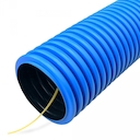 Труба гофрированная двустенная ПЭ гибкая тип 450 (SN26) с/з синяя д50 (50м/уп) Промрукав
