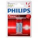 Элемент питания Philips LR03-2BL POWERLIFE (24/432/12960)