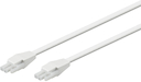 - - White - Power/data end-to-end jumper, 10 mm white