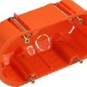 PE Коробка монтажная 2-ая для полых стен, с крепежом, 135x65x47, на ремешковом креплении