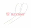 Стяжкa нейлоновая 200 x 7,6 мм, белая (упак. 100 шт)  REXANT