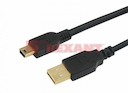 Шнур  mini USB (male) - USB-A (male)  1.8M  GOLD  с ферритами  REXANT