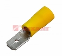 КЛЕММА ПЛОСКАЯ изолированная штекер - 6.3мм 4-6мм² (РПи-п 6.0-(6.3) / MDD5.5-250) желтый  REXANT