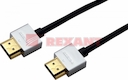 Шнур HDMI - HDMI без фильтров, длина  1,5 метра, Ultra Slim (GOLD) (блистер)  REXANT