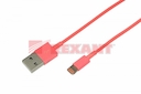 USB кабель для iPhone 5 шнур 1М розовый