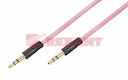 Аудио кабель AUX 3.5 мм шнур 1M розовый REXANT