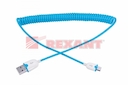 USB кабель универсальный microUSB шнур витой 1,5М синий REXANT