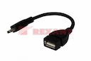 USB кабель OTG mini USB на USB   шнур 0.15M черный REXANT