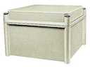 PLS box, polyester rear, polyester cover IP65 36x54x18cm