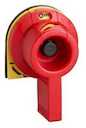 Rotary handle front, side GS1, 32A, red handle