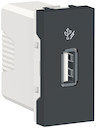 UNICA MODULAR розетка USB, 5 В / 1000 мА, 1 модуль антрацит