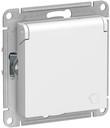 Розетка AtlasDesign (16 А, под рамку, шторки, крышка, с/у, з/к, белая)