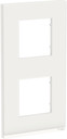 UNICA PURE рамка 2-постовая, вертикальная, БЕЛОЕ СТЕКЛО/белый
