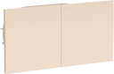 Розетка двойная AtlasDesign (16 А, в сборе, шторки, крышка, с/у, з/к, бежевая)