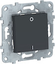 UNICA NEW выключатель двухполюсный, 1-клавишный, сх. 2, 16 AX, 250 В, антрацит