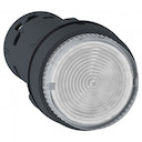 Моноблочная кнопка с подсветкой, пластик, прозранчый, &Oslash;22, встроенный светодиод, пружинный возврат, 230&hellip;240 V AC, 1 НО