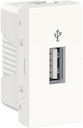 UNICA MODULAR USB-КОННЕКТОР, 1 модуль, белый