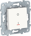 UNICA NEW выключатель двухполюсный, 1-кл., с индик., сх.2а, 16 AX, 250В, белый