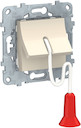 UNICA NEW выключатель со шнуром 1 м, без фиксации, сх. 1, бежевый