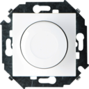Светорегулятор роторный электронный проходной Simon 15 (20-500 Вт, под рамку, скрытая установка, белый)