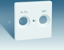 Крышка розетки телевизионной Simon 82 (R/TV+SAT, белая)