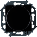 Светорегулятор роторный электронный проходной Simon 15 (R+L, 20-500 Вт, под рамку, скрытая установка, черный глянец)
