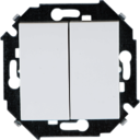 Выключатель двухклавишный проходной Simon 15 (16 А, под рамку, скрытая установка, белый)