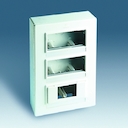 27 Белая Коробка на 4 механизма 27 серии и 1 автоматич. выключателя, накладной монтаж, 250х150х60мм