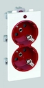 Розетка S-модуль двойная Connect (16 А, з/к, под рамку, скрытая установка, красно-белая)