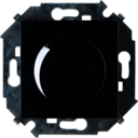 Светорегулятор роторный электронный проходной Simon 15 (20-500 Вт, под рамку, скрытая установка, черный глянец)