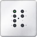 7-кнопочный модуль 125202, матовая нержавейка