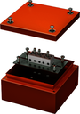 Коробка стальная FS с гладкими стенками и клеммниками, IP66,150х150х80мм,5р, 450V,20A,10мм.кв