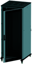 Напольный шкаф 38U 600х1000 двери стекло/сплошная, укомплектован вводом и заглушками RAL7011/7035