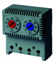 Сдвоенный термостат, диапазон температур для NC контакта: 10-50°C; для NO: 20-80°C DKC